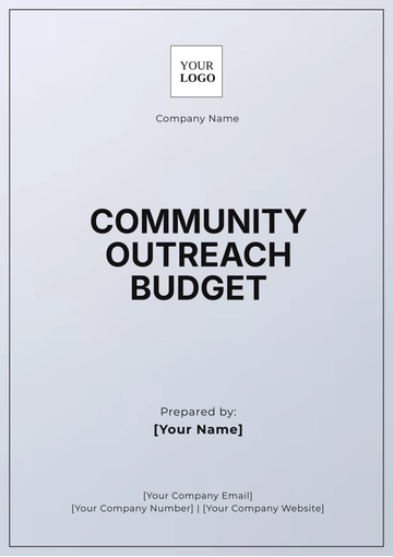 Free Community Outreach Budget Template to Edit Online