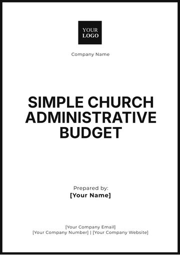 Free Simple Church Administrative Budget Template to Edit Online