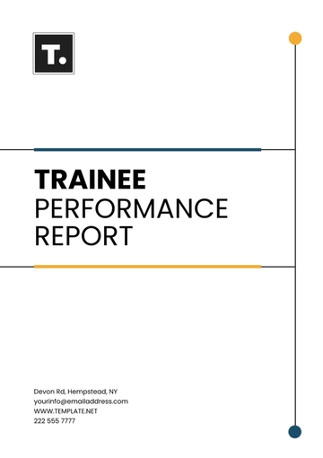 Free Trainee Performance Report Template to Edit Online