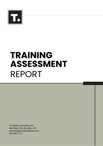Free Training Assessment Report Template to Edit Online
