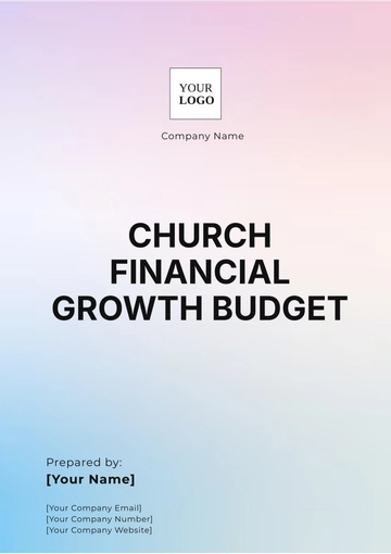 Free Church Financial Growth Budget Template to Edit Online