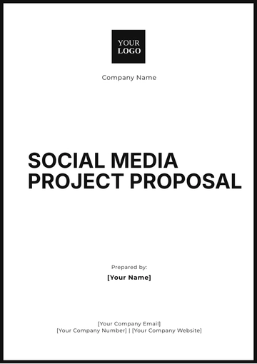 Free Social Media Project Proposal Template to Edit Online