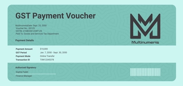 Free GST Payment Voucher Template to Edit Online
