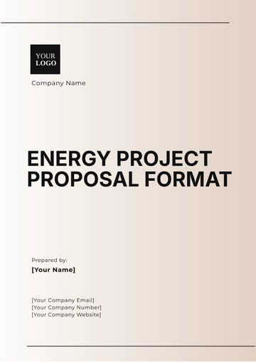 Free Energy Project Proposal Format Template to Edit Online