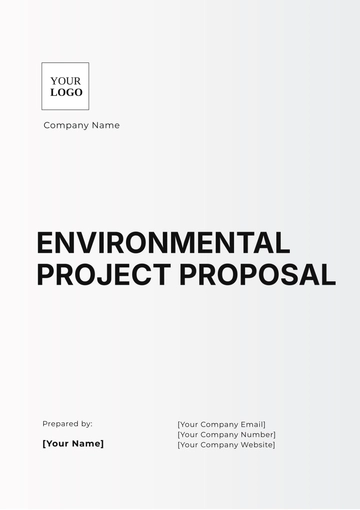 Free Environmental Project Proposal Template to Edit Online