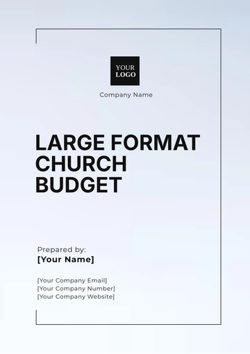 Free Large Format Church Budget Template to Edit Online