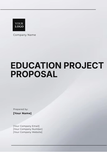 Free Education Project Proposal  Printable Template to Edit Online
