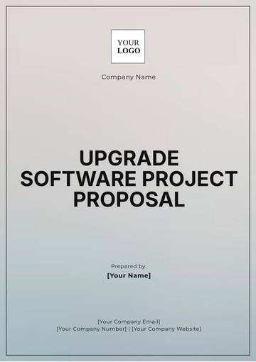 Free Upgrade Software Project Proposal Template to Edit Online