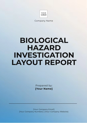 Free Biological Hazard Investigation Layout Report Template to Edit Online