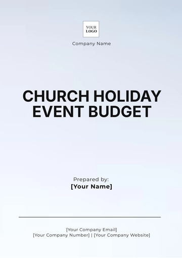 Free Church Holiday Event Budget Template to Edit Online