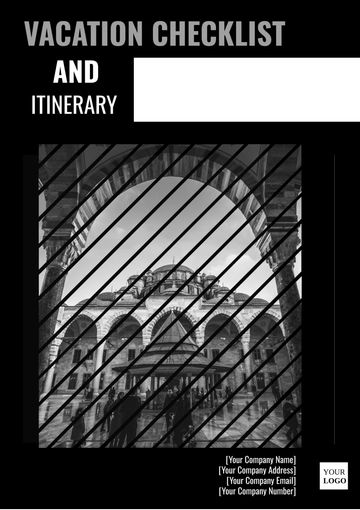 Free Vacation Checklist and Itinerary Template to Edit Online