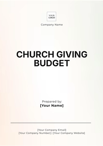 Free Church Giving Budget Template to Edit Online