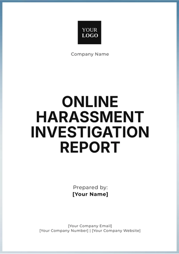 Free Online Harassment Investigation Report Template to Edit Online