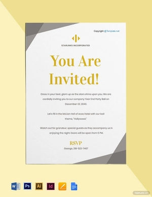 Elegant HR Invitation Template