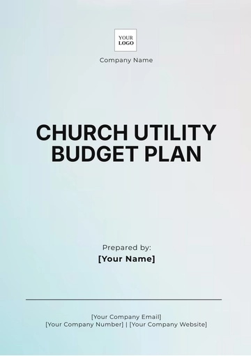 Free Church Utility Budget Plan Template to Edit Online