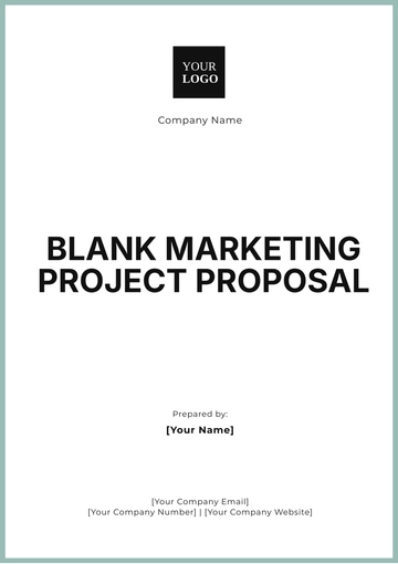 Free Blank Marketing Project Proposal Template to Edit Online