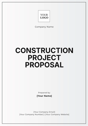 Free Construction Project Proposal Template to Edit Online