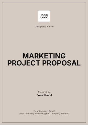 Free Marketing Project Proposal Template to Edit Online