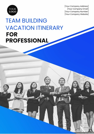 Free Team Building Vacation Itinerary for Professional Template to Edit Online