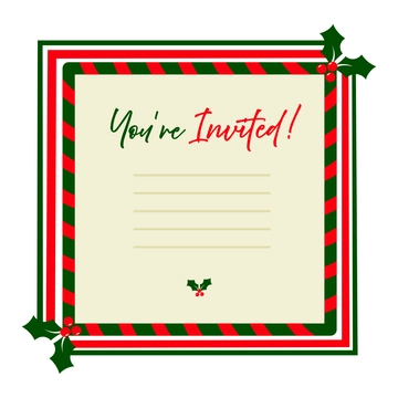 Free Christmas Invitation Clipart to Edit Online