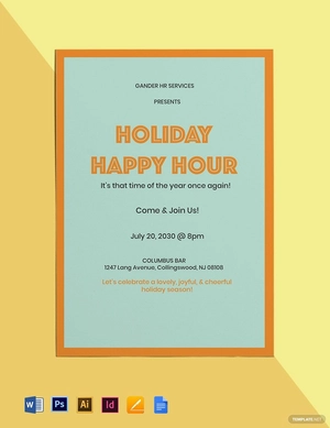 Holiday Happy Hour Invitation Template