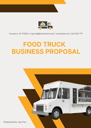Free Food Truck Business Proposal Template to Edit Online