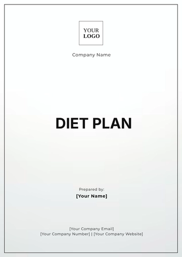 Free Diet Plan Template to Edit Online