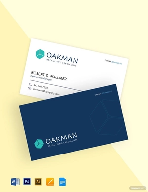 Simple HR Business Card Template