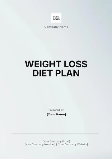 Free Weight Loss Diet Plan Template to Edit Online