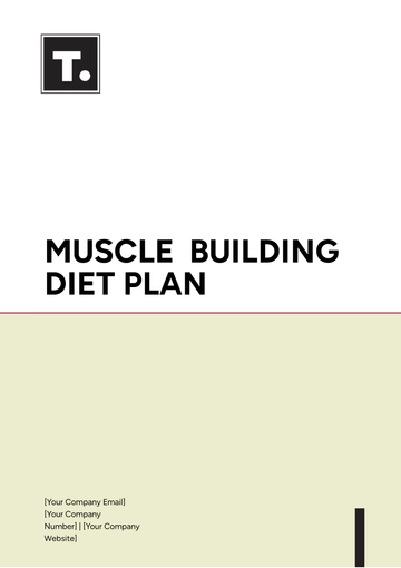 Free Muscle Building Diet Plan Template to Edit Online