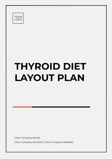 Free Thyroid Diet Layout Plan Template to Edit Online