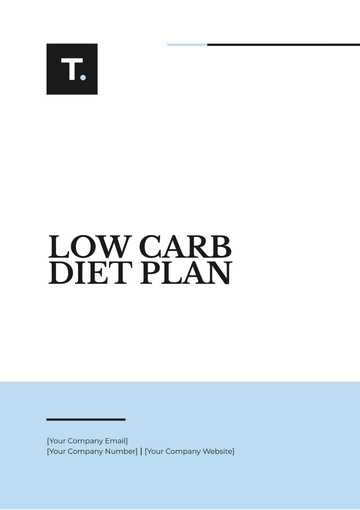 Free Low Carb Diet Plan Template to Edit Online