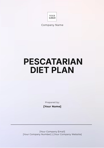 Free Pescatarian Diet Plan Template to Edit Online