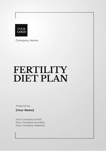 Free Fertility Diet Plan Template to Edit Online