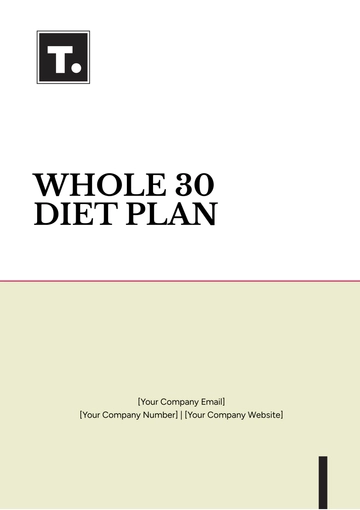 Free Whole30 Diet Plan Template to Edit Online
