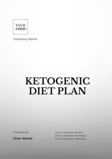 Free Ketogenic  Diet Plan Template to Edit Online