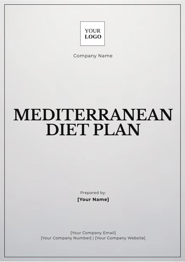 Free Mediterranean Diet Plan Template to Edit Online