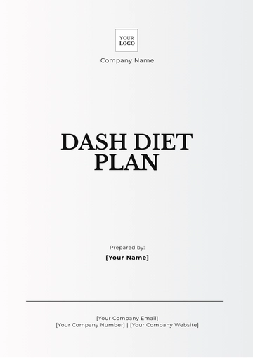 Free DASH Diet Plan Template to Edit Online