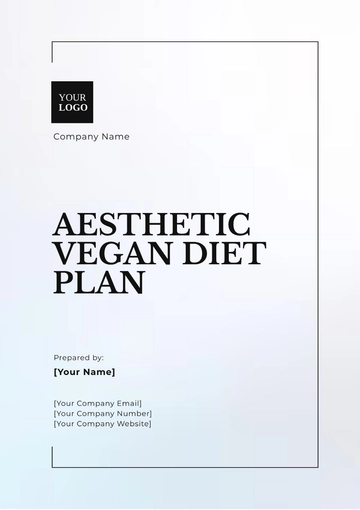Free Aesthetic Vegan Diet Plan Template to Edit Online
