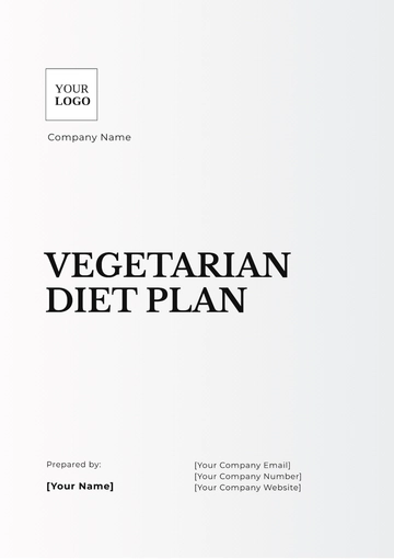 Free Vegetarian Diet Plan Template to Edit Online