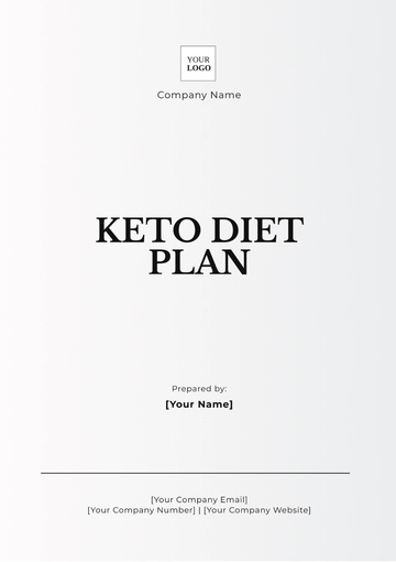 Free Keto Diet Plan Template to Edit Online