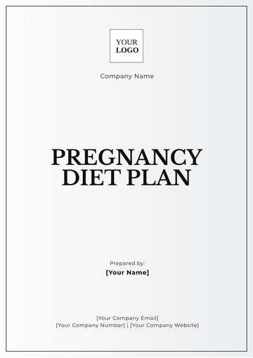 Free Pregnancy Diet Plan Template to Edit Online