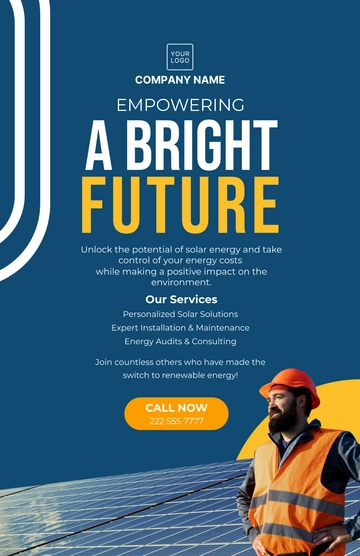 Free Solar Energy Poster Template to Edit Online