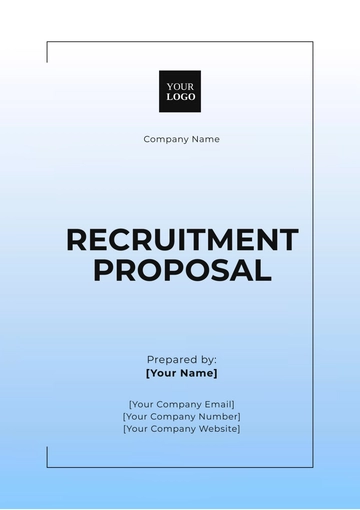 Free Recruitment Proposal Template to Edit Online