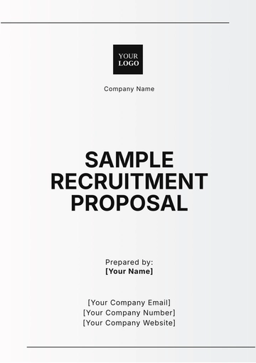 Free Sample Recruitment Proposal Template to Edit Online