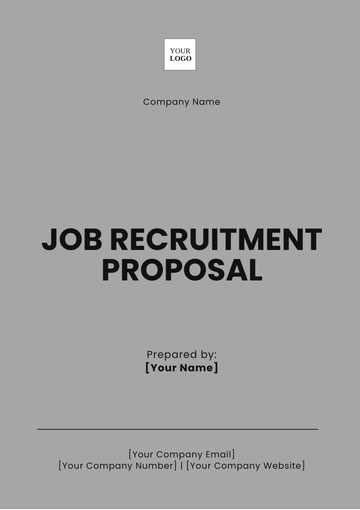 Free Job Recruitment Proposal Template to Edit Online