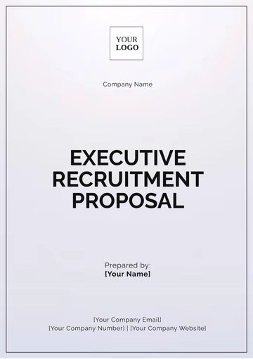 Free Executive Recruitment Proposal Template to Edit Online