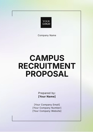 Free Campus Recruitment Proposal Template to Edit Online