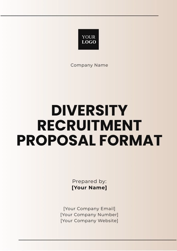 Free Diversity Recruitment Proposal Format Template to Edit Online