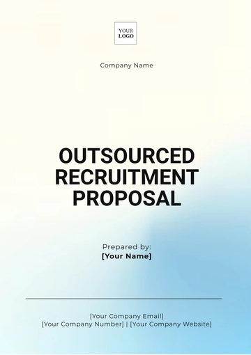 Free Outsourced Recruitment Proposal Template to Edit Online